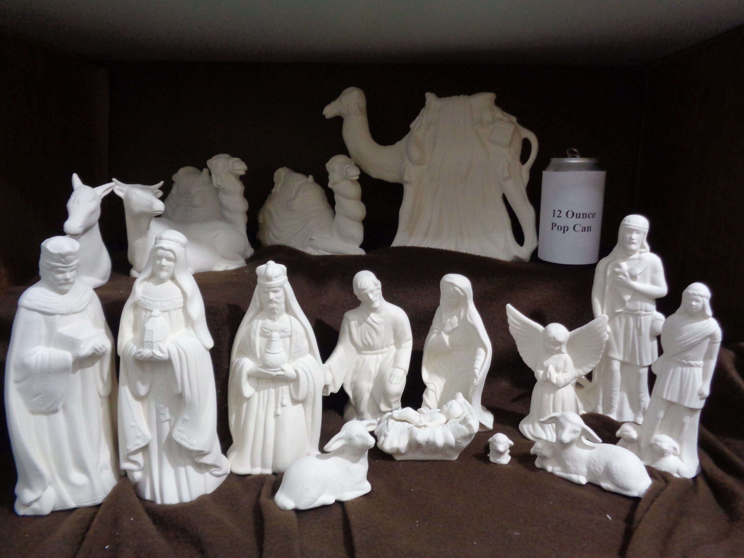 large ceramic nativity set