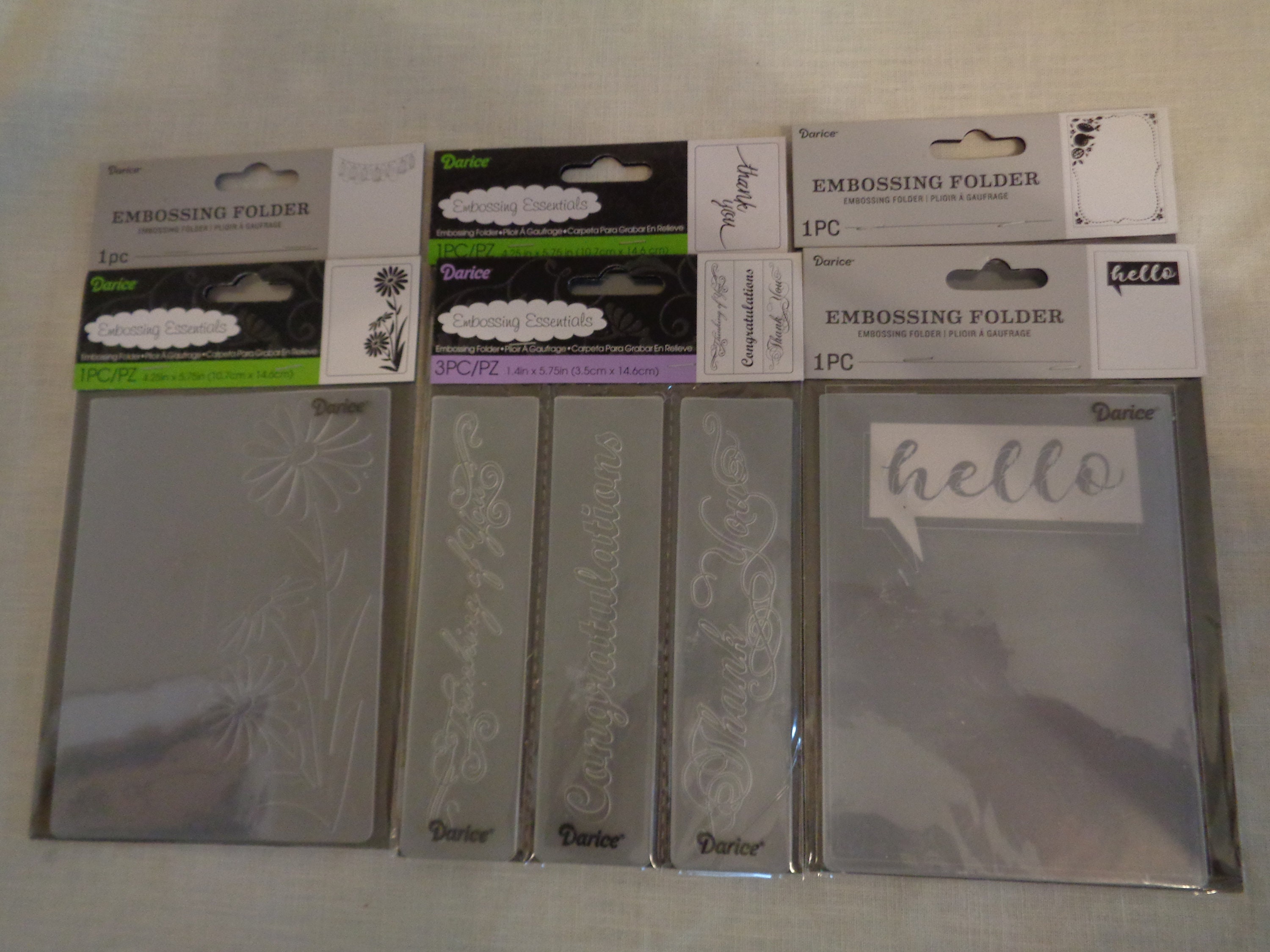 Darice Embossing Essential Folders, Multiple Patterns, You Choose!