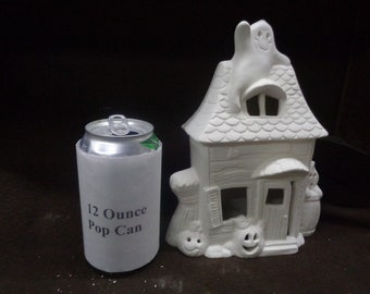 8" Tall Haunted House Halloween Ghosts - Ready to Paint - E698