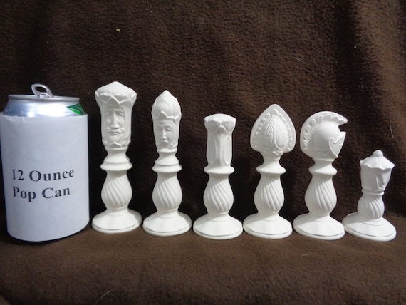 Set D'échecs Médiéval En Biscuit De Céramique Scioto - Prêt à