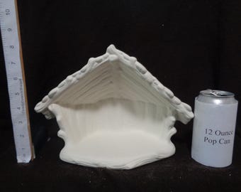 Ceramic Bisque 8" T x 11" W x 5" D Stable - Will Fit Figures up to 6.5" tall - C737
