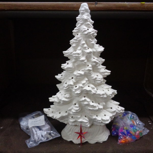 Ceramic Christmas Tree With Lights Etsy