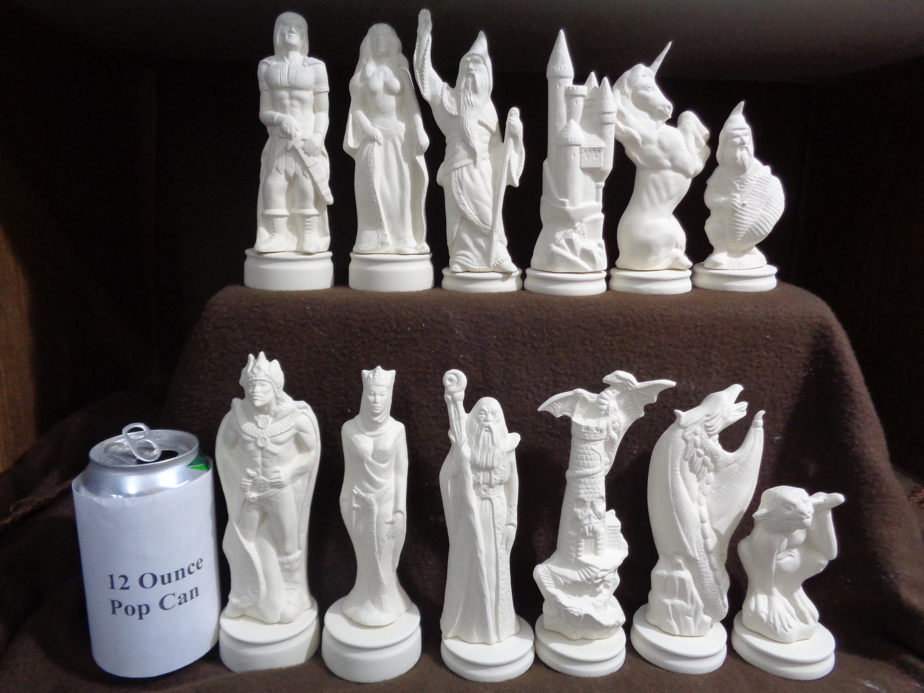 SMALL Ceramic Bisque Chess Set agrohort.ipb.ac.id