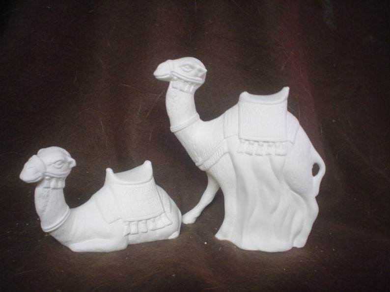 Ready To Paint Nativity Camel Lying Down 3 x 6 Ceramic Bisque