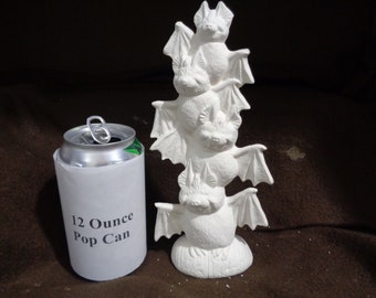 Ceramic Bisque 8.5" Stack of Bats - Ready to Paint - C499