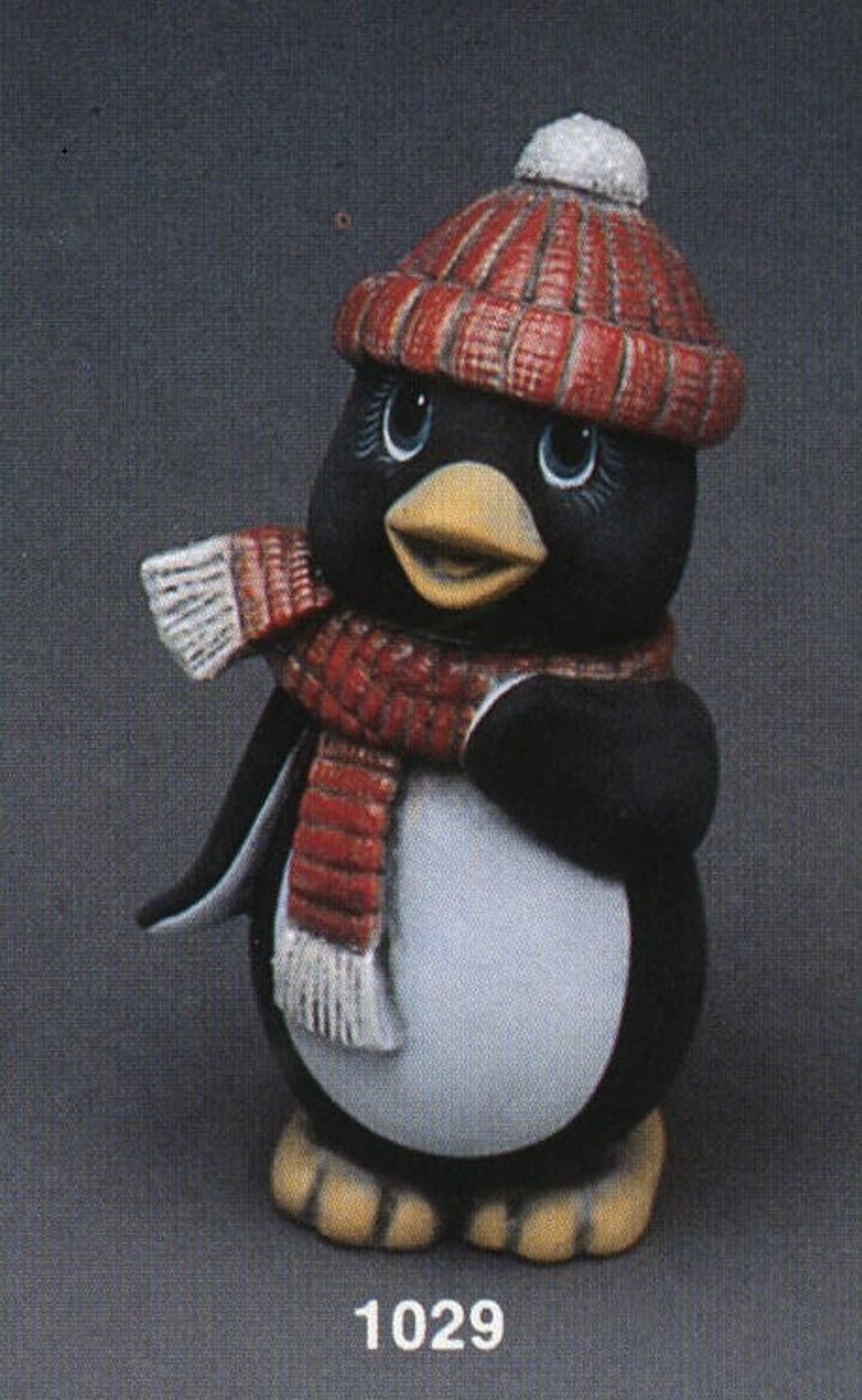 Ceramic Bisque Bird 6 Standing Penguin with Scarf Etsy