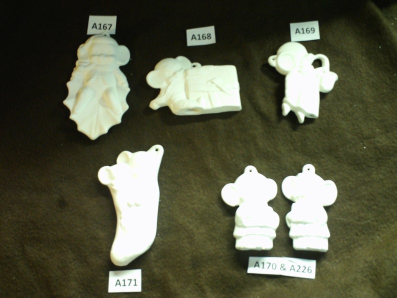 Leaf package Ask about Custom Sock Saxophone Lot 6 Ceramic Bisque Alberta Mouse Ornaments Choir