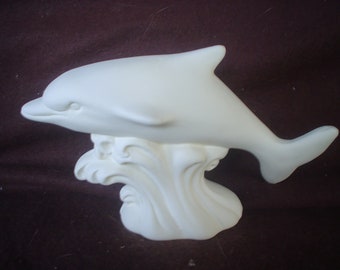 Ceramic Bisque 3 1/2" X 6" Cute dolphin - Ready to Paint - C592