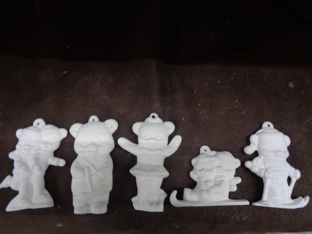 Ceramic Bisque Ornaments 5 Alberta Bears Lot B D600 Etsy