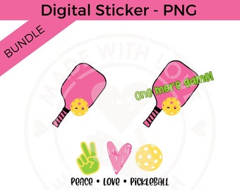 Pickleball - Pickleball PNG Bundle - Descarga digital - Archivos PNG - PNG digital - Pegatinas del planificador - Descarga instantánea - Clip art