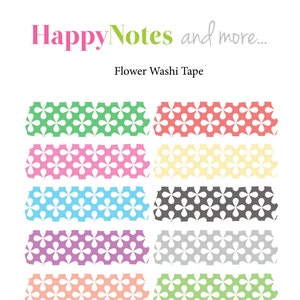 Flower Digital Washi Tape - Instant Download Clip Art