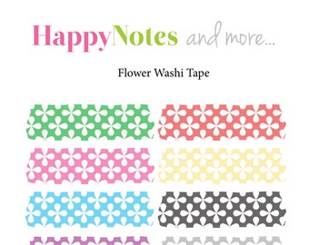 Flower Digital Washi Tape - Instant Download Clip Art