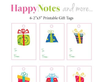 Christmas Gift Package Printable Gift Tags - INSTANT DOWNLOAD