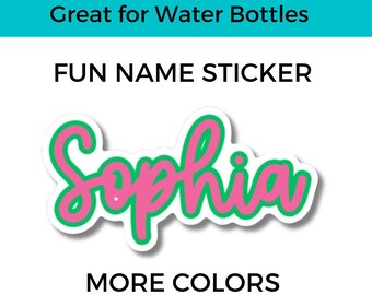 Water Bottle Name Sticker - Name Stickers - Car Decals - vinyl name stickers - stickers - laptop sticker - Personalized Decals - Clip art