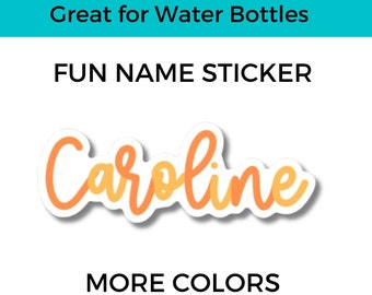 Personalized Name Sticker: Water-Resistant Vinyl Decal