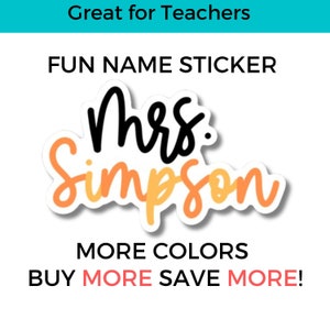 Personalized Name Sticker: Water-Resistant Vinyl Decal