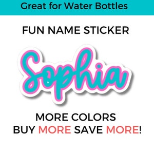 Personalized Name Sticker: Water-Resistant Vinyl Decal