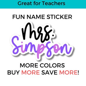 Personalized Name Sticker: Water-Resistant Vinyl Decal