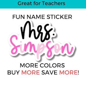 Personalized Name Sticker: Water-Resistant Vinyl Decal