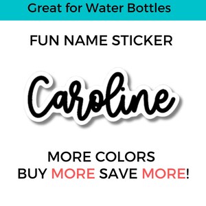 Personalized Name Sticker: Water-Resistant Vinyl Decal