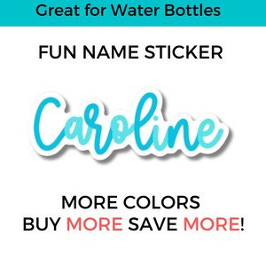 Personalized Name Sticker: Water-Resistant Vinyl Decal