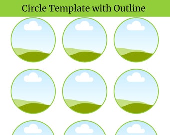 Editable Printable 2.5 Circle Template for Canva Instant 2.5 Circle ...