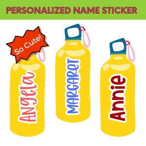 Personalized Name Stickers: Die-Cut Vinyl Decals for Water Bottles