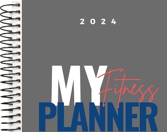 Planificador de fitness digital - Planificador digital de fitness 2024 - Planificador Goodnotes - Planificador de fitness digital con fecha de 2024 - Planificador de fitness para iPad