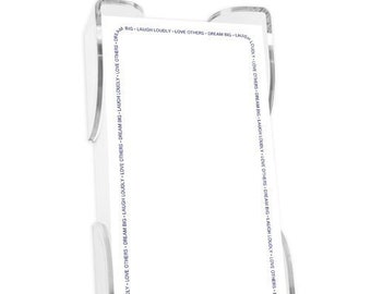 Family Arch List in Lucite Holder - Embossed Graphics - FAST TURNAROUND