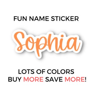 Personalized Name Sticker: Matte Vinyl Decal for Laptop, Car, Water Bottle