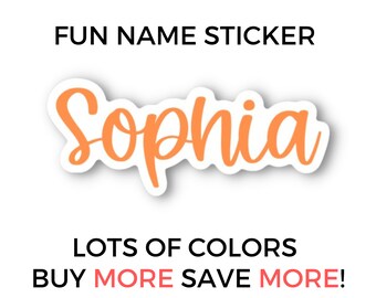 Personalized Name Sticker: Matte Vinyl Decal for Laptop, Car, Water Bottle