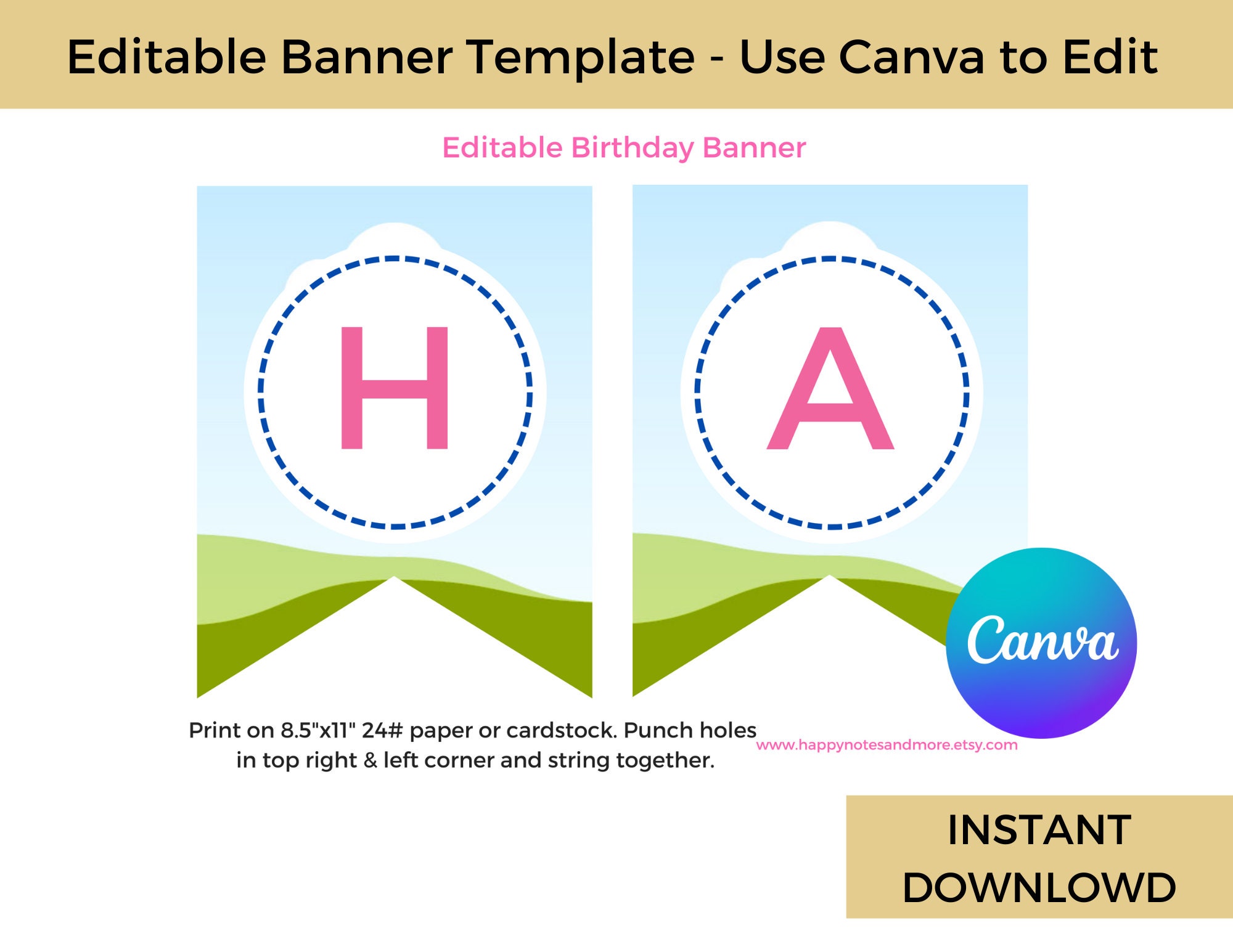 Editable Printable Banner Template for Canva - Instant Hanging Flag Banner - Flag Banner Template - Custom Banner Template-instant DOWNLOAD - Etsy editable-printable-banner-template-for-canva-instant-hanging-flag-banner-flag-banner-template-custom-banner-template-instant-download-etsy