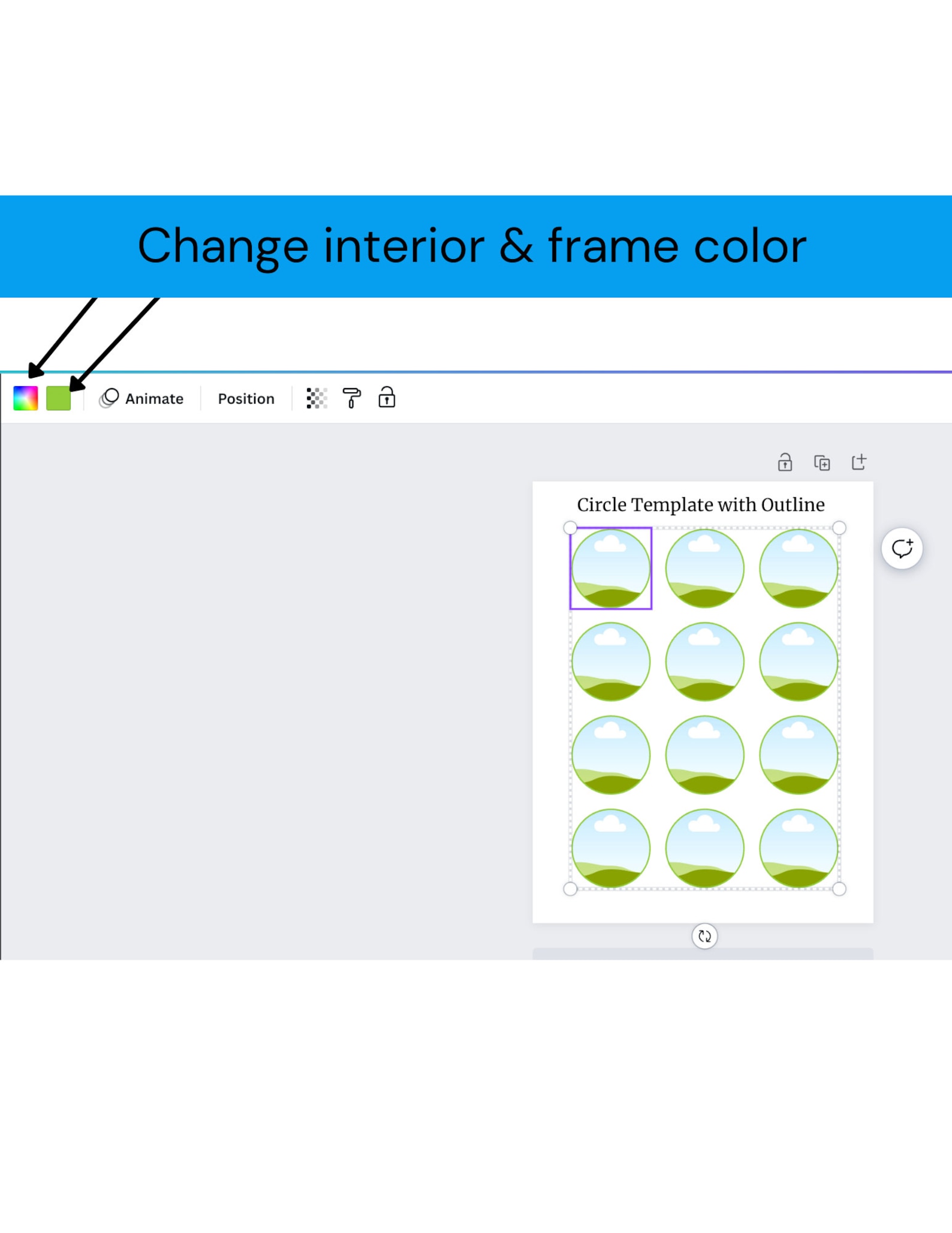 Editable Printable 2.5 Circle Template for Canva Instant 2.5 Circle ...