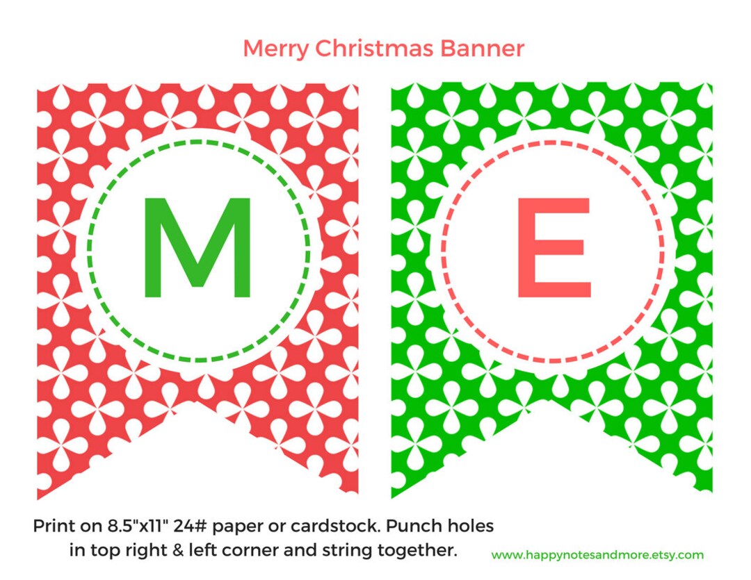 Merry Christmas Printable Banner - Il 1080xN.1422749199 5b9b 