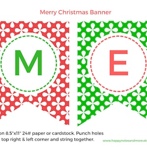 Frohe Weihnachten Banner zum Ausdrucken: Sofort Download (PDF)