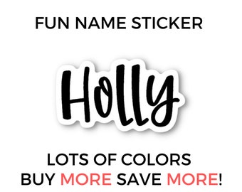Personalized Name Sticker: Water-Resistant Vinyl Decal