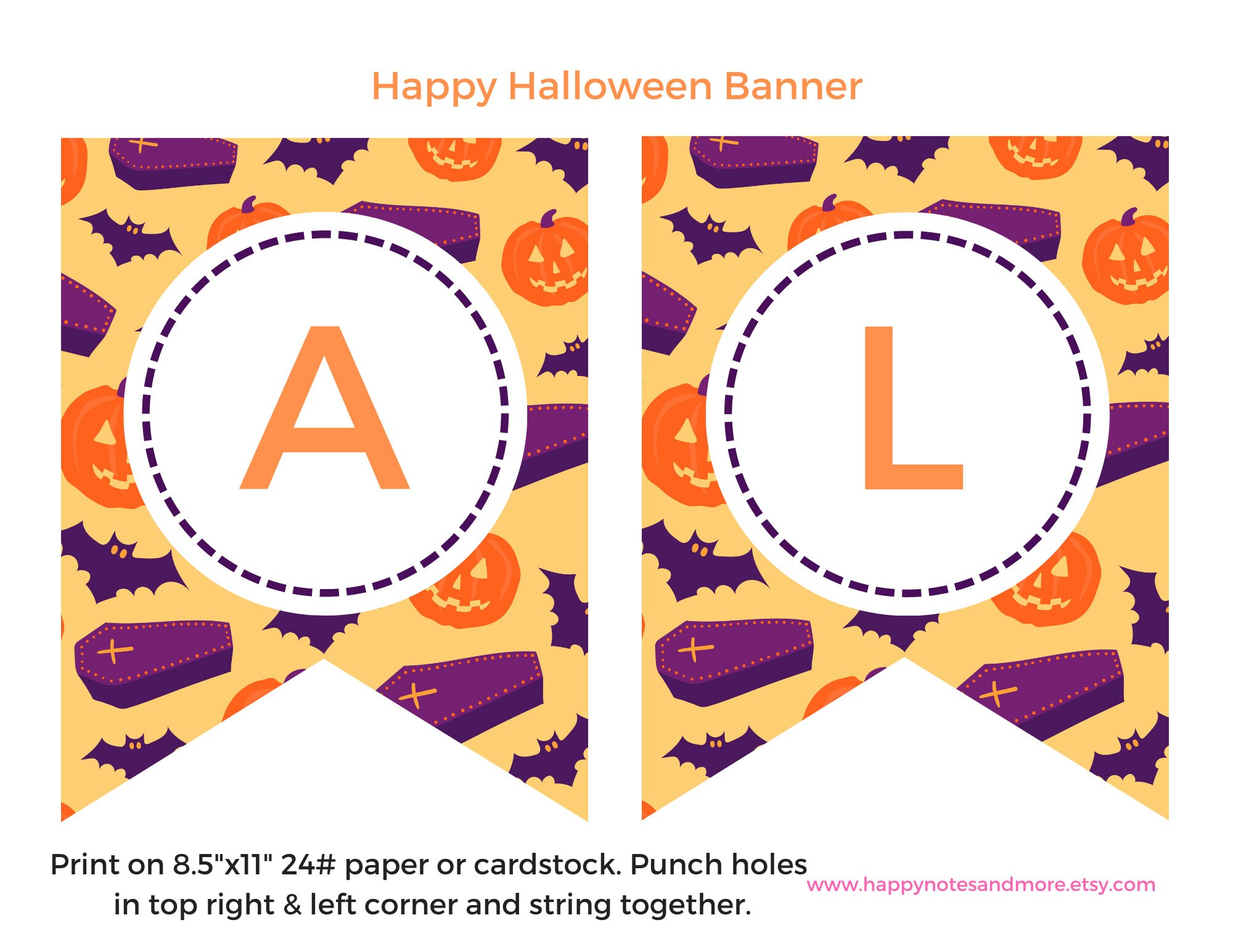 Printable Happy Halloween Banner INSTANT DOWNLOAD | Etsy