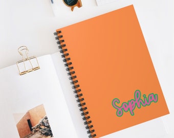 Cuaderno espiral personalizado - Línea reglada - Perfecto para la escuela, diario, notas, diario de pensamientos diarios