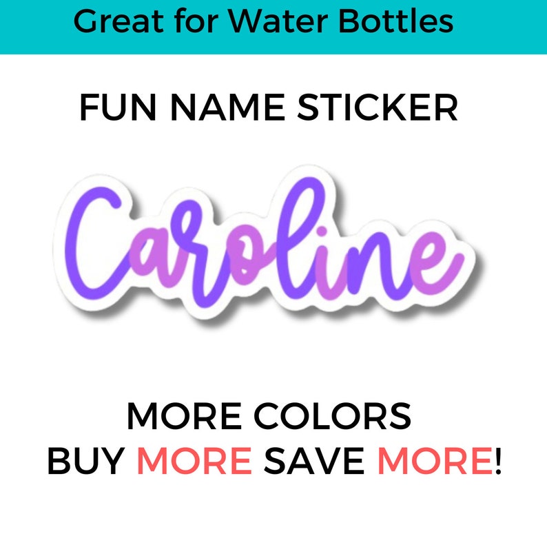 Name Sticker Teacher Sticker Water Bottle Sticker vinyl name stickers stickers laptop sticker Personalized Sticker Decals image 4