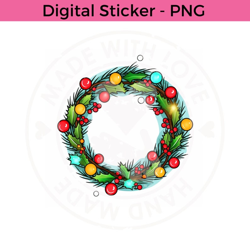 Holiday Wreath Sticker