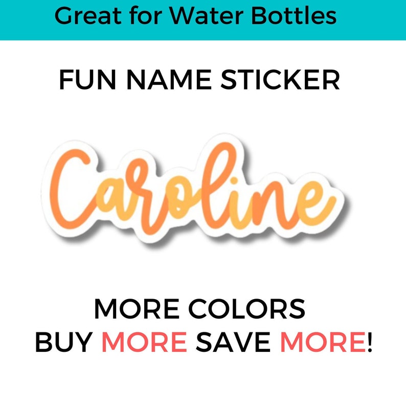 Name Sticker Teacher Sticker Water Bottle Sticker vinyl name stickers stickers laptop sticker Personalized Sticker Decals image 1