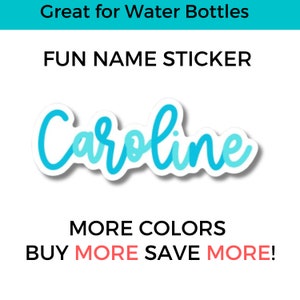 Name Sticker Teacher Sticker Water Bottle Sticker vinyl name stickers stickers laptop sticker Personalized Sticker Decals image 8