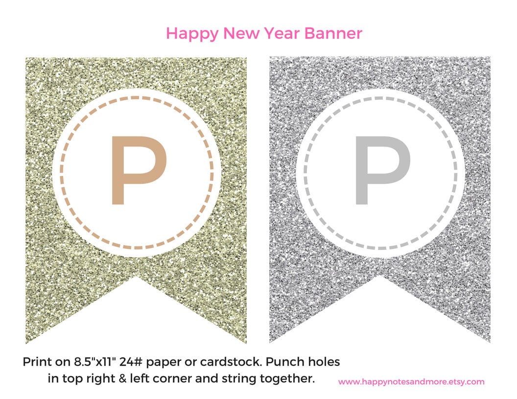 Happy New Year Printable Banner Instant Happy New Year | Etsy