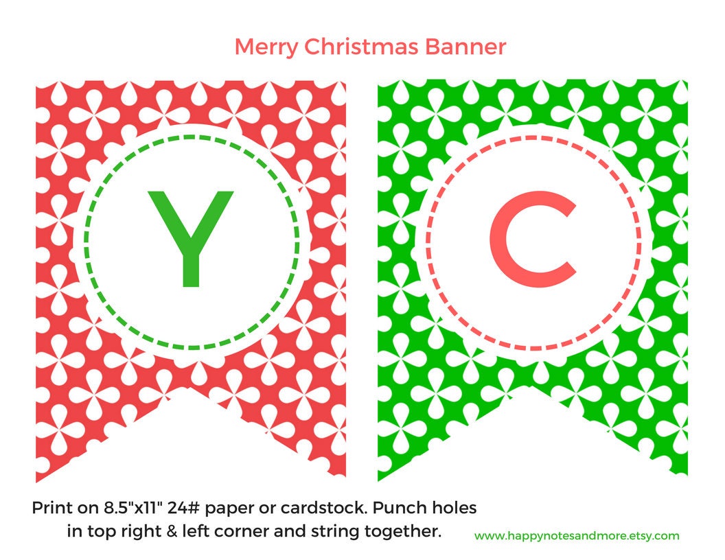 Merry Christmas Printable Banner - Il Fullxfull.1422749293 9rym 