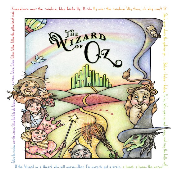 Wizard of OZ Original Art Print Etsy