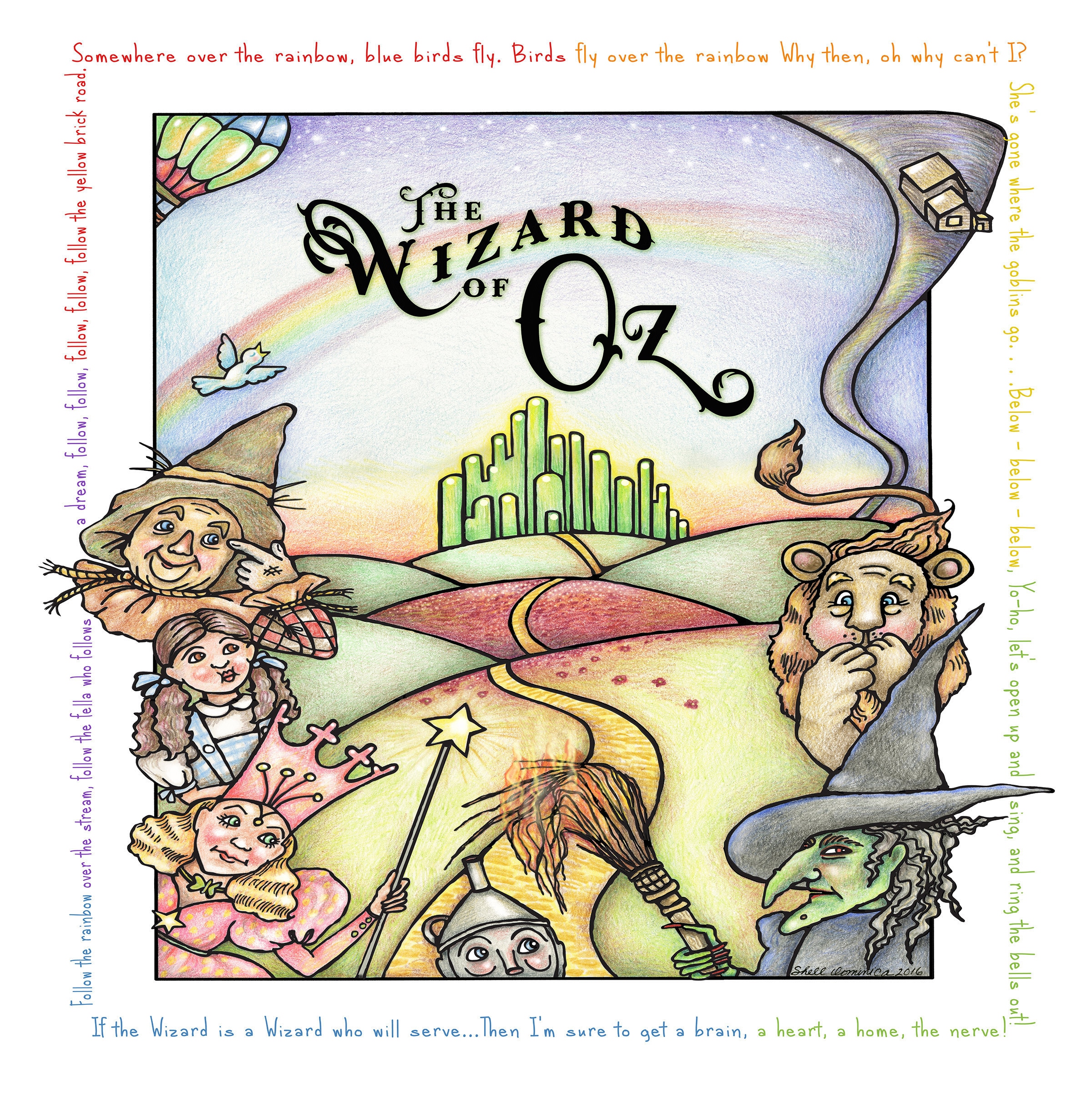 Wizard of OZ Original Art Print Etsy