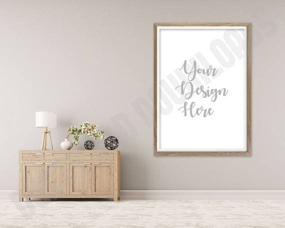 Portrait Photo Mockup 2to3 Ratio Hallway Wall Art Digital