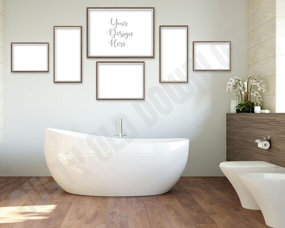 Mixed Ratio Mockup 4to3 5to4 2to1 Bathroom Wall Art