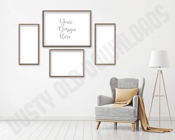 Mixed Ratio Mockup 4to3 5to4 2to1 Sitting Area Wall