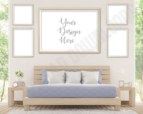 Mixed Ratio Mockup 2to3 1to1 Bedroom Wall Art Digital